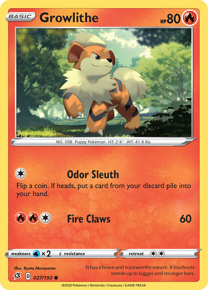 Growlithe (27/192) [Épée &amp; Bouclier: Rebel Clash] 