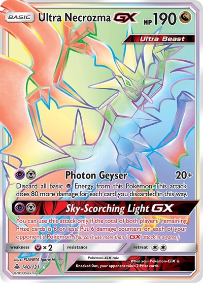 Ultra Necrozma GX (Secret) (SM - Forbidden Light) Near Mint Holofoil