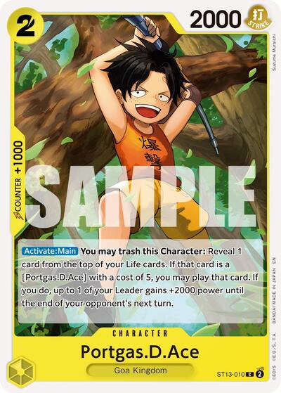 Portgas.D.Ace ST13 - 010 (Reprint) (Premium Booster - The Best - Vol. 2) Near Mint - Nick Nack's Full Frontal Attack