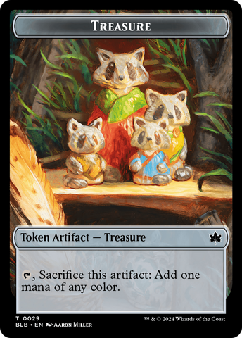 Rabbit // Treasure Double-Sided Token [Bloomburrow Tokens]