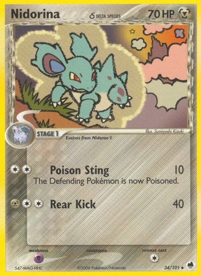 Nidorina (Delta Species) (Dragon Frontiers) Light Play