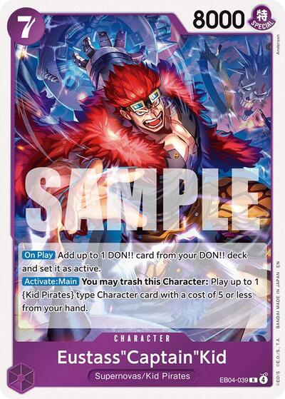 EustassCaptainKid EB04 - 039 (The Azure Sea's Seven) Near Mint Foil - Nick Nack's Full Frontal Attack