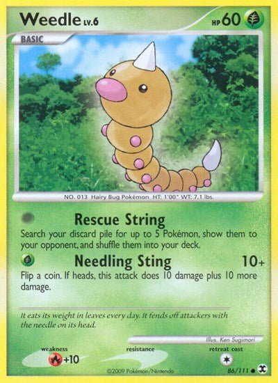 Weedle (Rising Rivals) Near Mint - Nick Nack's Full Frontal Attack