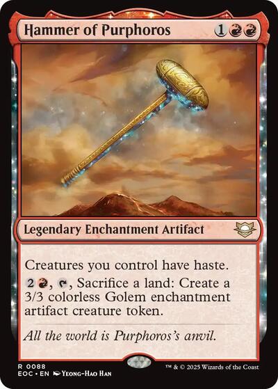 Hammer of Purphoros (Commander: Edge of Eternities) Near Mint - Nick Nack's Full Frontal Attack