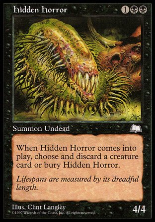 Hidden Horror (Weatherlight) Light Play - Nick Nack's Full Frontal Attack