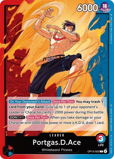 Portgas.D.Ace (002) (Carrying On His Will) Near Mint - Nick Nack's Full Frontal Attack