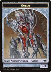 Zombie // Jeton double face Golem [Jetons Horizons modernes] 