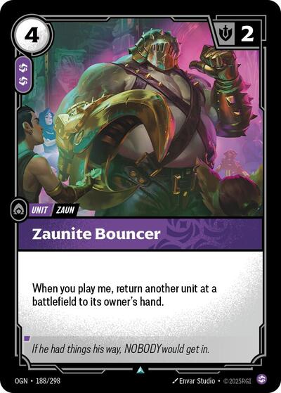 Zaunite Bouncer (Origins) Near Mint - Nick Nack's Full Frontal Attack