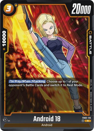 Android 18 FB02-116 (Blazing Aura) Near Mint Holofoil