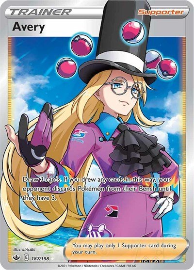 Avery (Full Art) (SWSH06: Chilling Reign) Near Mint Holofoil - Nick Nack's Full Frontal Attack