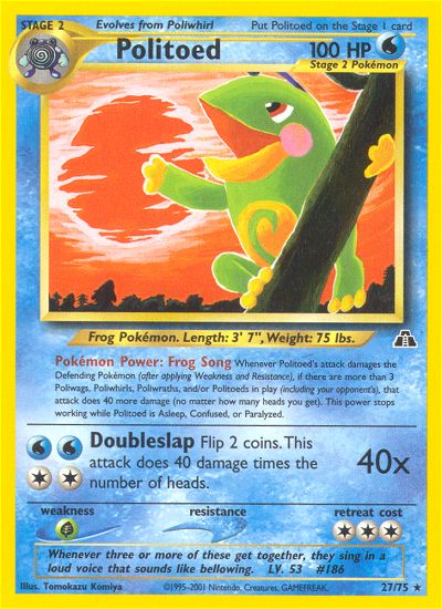Politoed (Neo Discovery) Light Play 1st Edition