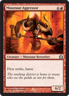 Minotaur Aggressor (Return to Ravnica) Near Mint - Nick Nack's Full Frontal Attack