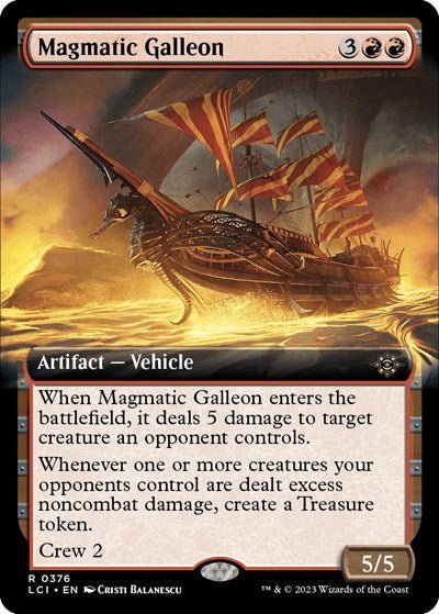 Magmatic Galleon (Extended Art) (The Lost Caverns of Ixalan) Near Mint Foil - Nick Nack's Full Frontal Attack