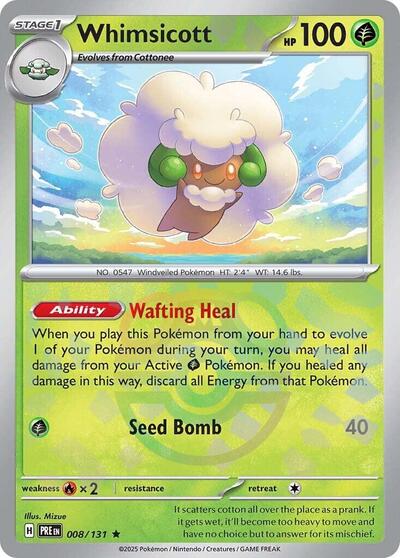 Whimsicott (Master Ball Pattern) (SV: Prismatic Evolutions) Near Mint Holofoil