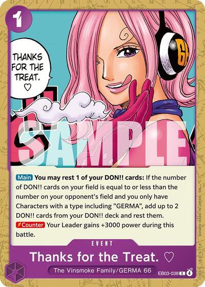 Thanks for the Treat. (Extra Booster: One Piece Heroines Edition) Near Mint - Nick Nack's Full Frontal Attack