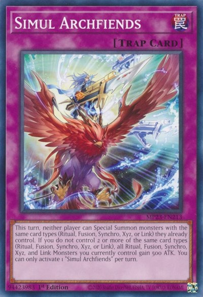 Simul Archfiends (25th Anniversary Tin: Dueling Heroes Mega Pack) Light Play 1st Edition