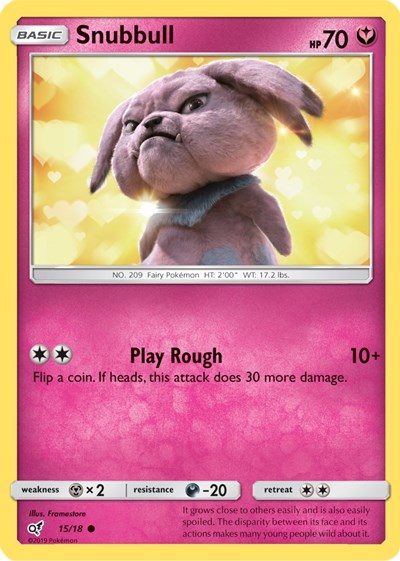 Snubbull (Holo Common) (Detective Pikachu) Near Mint Holofoil
