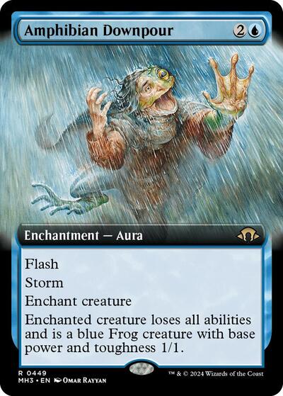 Amphibian Downpour (Extended Art) (Modern Horizons 3) Near Mint - Nick Nack's Full Frontal Attack
