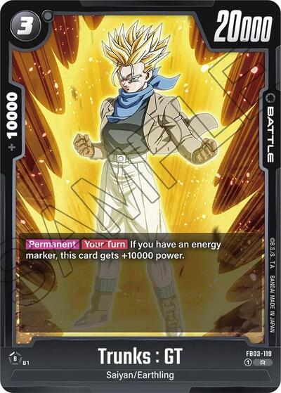 Trunks : GT FB03-119 (Raging Roar) Near Mint Holofoil