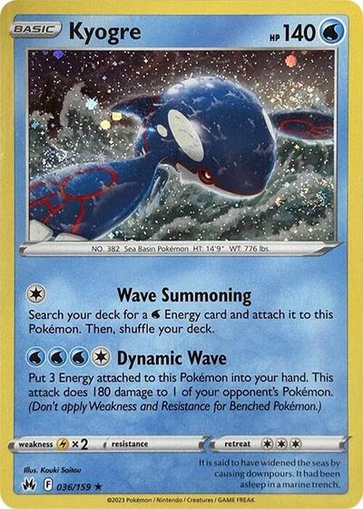 Kyogre - 036/159 (Cosmos Holo) (Miscellaneous Cards & Products) Near Mint Holofoil - Nick Nack's Full Frontal Attack
