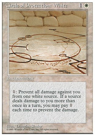 Circle of Protection: White (4th Edition) Light Play - Nick Nack's Full Frontal Attack