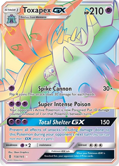 Toxapex GX (Secret) (SM - Guardians Rising) Near Mint Holofoil