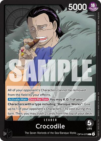 Crocodile OP14-079 (The Azure Sea's Seven) Near Mint