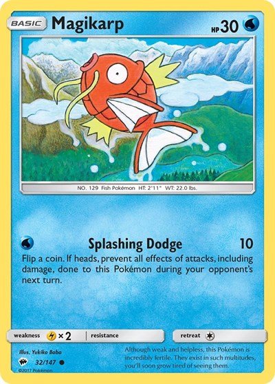 Magikarp (SM - Burning Shadows) Near Mint Reverse Holofoil - Nick Nack's Full Frontal Attack