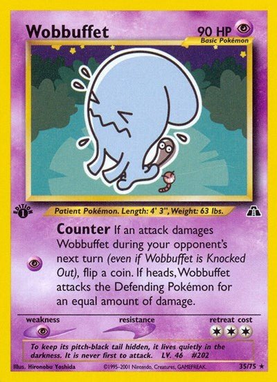 Wobbuffet (35) (Neo Discovery) Medium Play Unlimited - Nick Nack's Full Frontal Attack