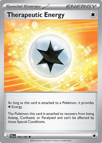Therapeutic Energy (SV02: Paldea Evolved) Near Mint Reverse Holofoil - Nick Nack's Full Frontal Attack
