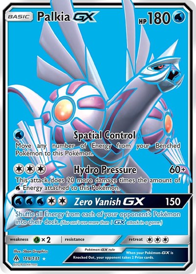 Palkia GX (Full Art) (SM - Forbidden Light) Near Mint Holofoil