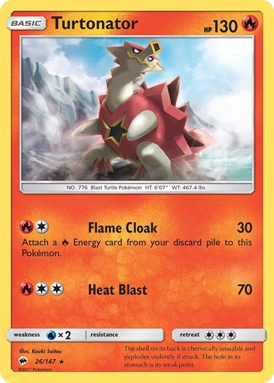 Turtonator (SM - Burning Shadows) Near Mint Reverse Holofoil