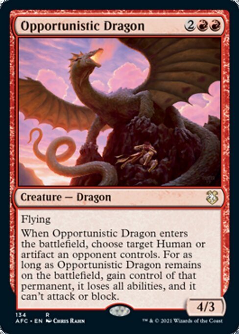 Opportunistic Dragon (Commander 2021 Forgotten Realms) Near Mint - Nick Nack's Full Frontal Attack