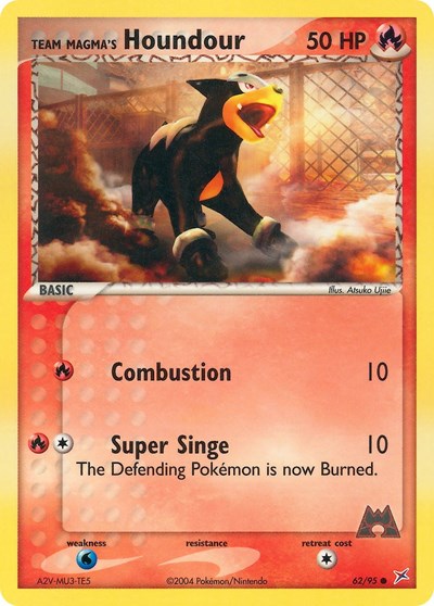 Team Magma's Houndour - 62 (Team Magma vs Team Aqua) Light Play