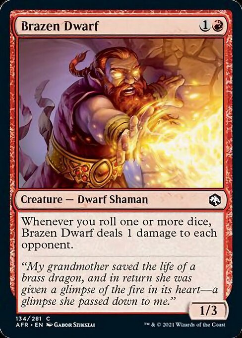Brazen Dwarf (Adventures in the Forgotten Realms) Near Mint - Nick Nack's Full Frontal Attack