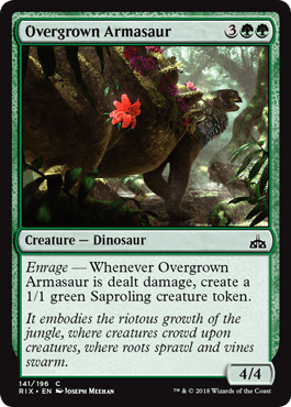 Overgrown Armasaur (Rivals of Ixalan) Near Mint - Nick Nack's Full Frontal Attack