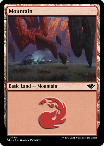 Mountain (0284) (Outlaws of Thunder Junction) Near Mint Foil
