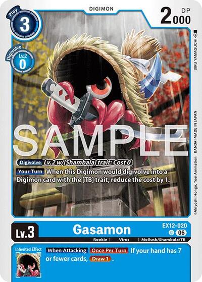 Gasamon (Digital World Shambala) Near Mint - Nick Nack's Full Frontal Attack
