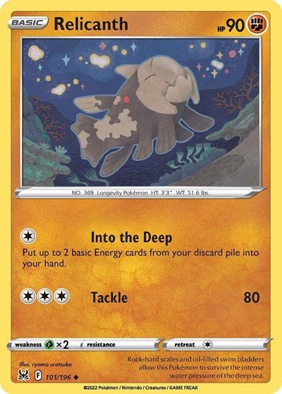 Relicanth (SWSH11: Lost Origin) Near Mint - Nick Nack's Full Frontal Attack