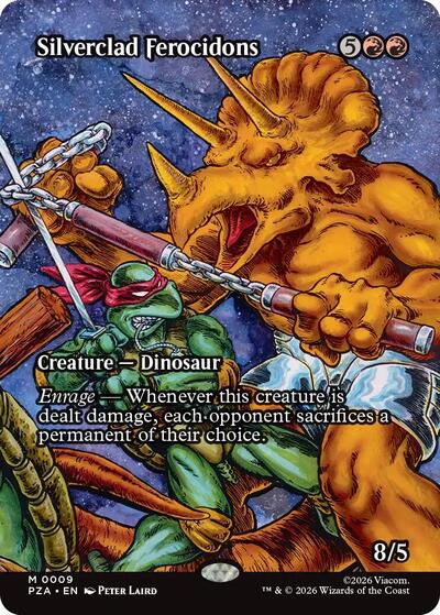 Silverclad Ferocidons (Borderless) (Teenage Mutant Ninja Turtles Eternal-Legal) Near Mint