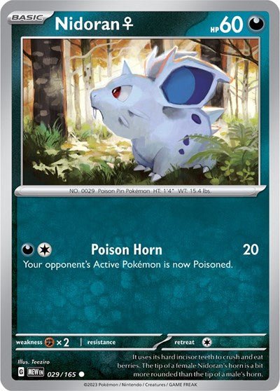 Nidoran F (Scarlet and Violet: 151) Near Mint - Nick Nack's Full Frontal Attack