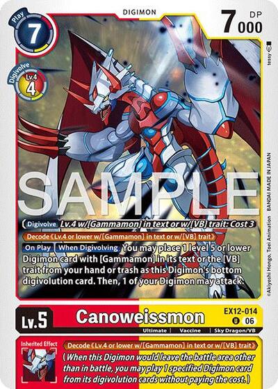 Canoweissmon (Digital World Shambala) Near Mint - Nick Nack's Full Frontal Attack