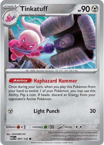 Tinkatuff (ME01: Mega Evolution) Near Mint - Nick Nack's Full Frontal Attack