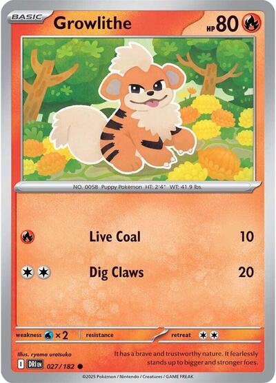 Growlithe (SV10: Destined Rivals) Near Mint