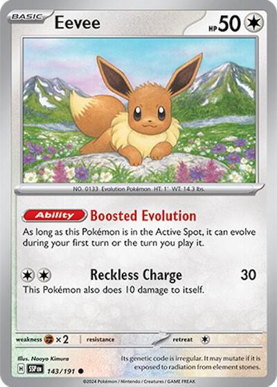 Eevee (SV08: Surging Sparks) Near Mint - Nick Nack's Full Frontal Attack