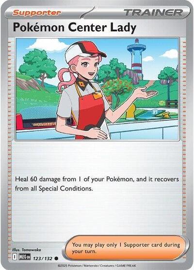 Pokemon Center Lady (ME01: Mega Evolution) Near Mint Reverse Holofoil - Nick Nack's Full Frontal Attack