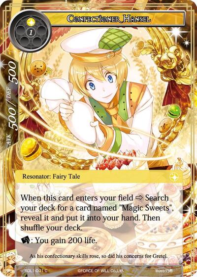 Confectioner Hansel (L1 Starter Deck - Fairy Tale Force) Near Mint Foil