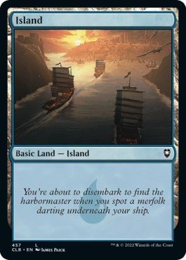 Island (457) (Commander Legends: Battle for Baldur's Gate) Near Mint Foil - Nick Nack's Full Frontal Attack