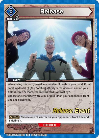 Release (Hunter x Hunter Release Event Cards) Near Mint - Nick Nack's Full Frontal Attack