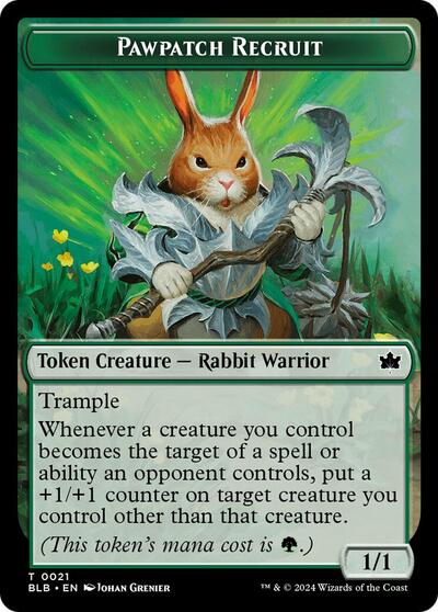 Pawpatch Recruit / Map Double - Sided Token (Bloomburrow) Near Mint - Nick Nack's Full Frontal Attack